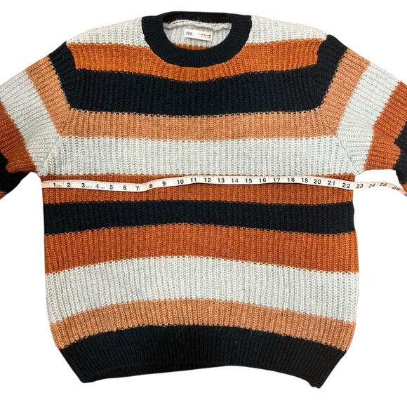 Zara Kids Striped Chunky Knit Sweater - Youth Large 13/14 - Picture 8 of 12